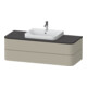 Duravit Meuble sous lavabo Happy D.2 Plus 40,8x130x55 cm, 2 tiroirs, Tau soie mat-1
