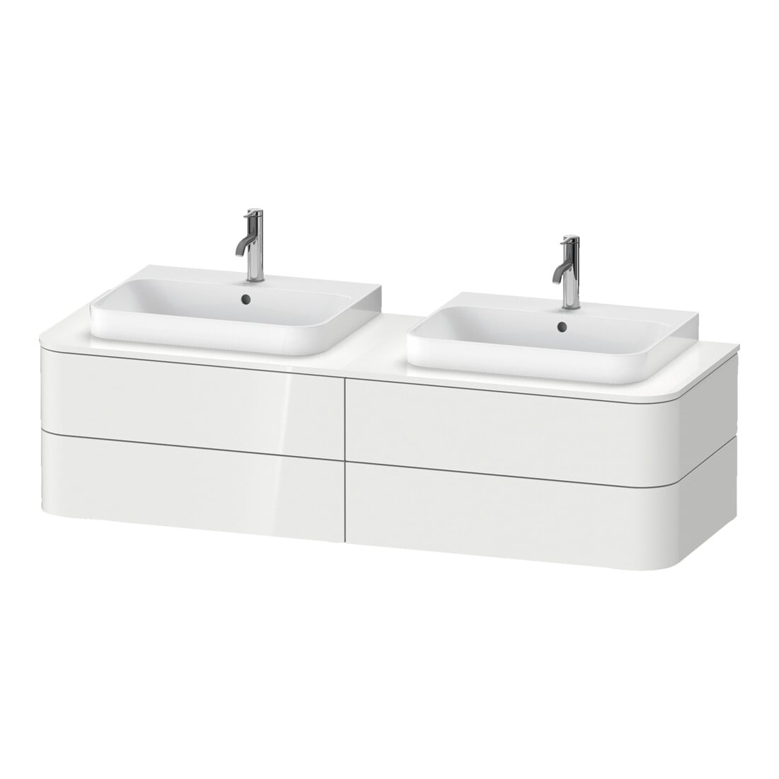 Duravit Meuble sous lavabo Happy D.2 Plus 40,8x160 cm, 4 tiroirs, BP b, chêne nordique mat