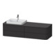 Duravit Meuble sous lavabo Happy D.2 Plus 40,8x160 cm, 4 tiroirs, graph mat, gauche-1