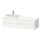 Duravit Meuble sous lavabo Happy D.2 Plus 40,8x160 cm, 4 tiroirs, graph mat, gauche