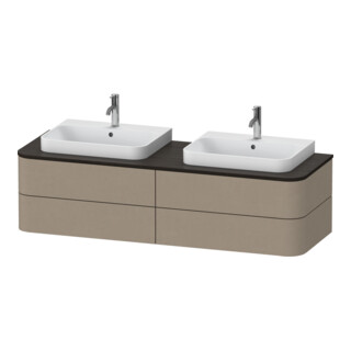 Duravit Meuble sous lavabo Happy D.2 Plus 40,8x160cm, 4 tiroirs, BP b, lin