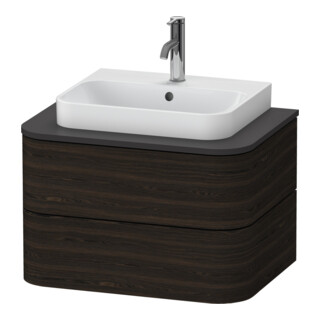 Duravit Meuble sous lavabo Happy D.2 Plus 40,8x65 cm, 2 tiroirs, noyer brossé