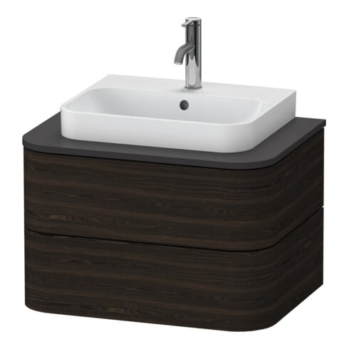 Duravit Meuble sous lavabo Happy D.2 Plus 40,8x65 cm, 2 tiroirs, noyer brossé