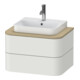 Duravit Meuble sous lavabo Happy D.2 Plus 40,8x65cm, 2 tiroirs, nordique blanc satiné-1