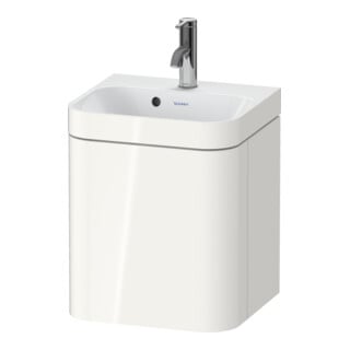 Duravit Meuble sous lavabo Happy D.2 Plus 40x36 cm, 1 tiroir, raccord gauche, avec vidage, blanc brillant