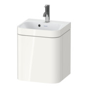 Duravit Meuble sous lavabo Happy D.2 Plus 40x36 cm, 1 tiroir, raccord gauche, avec vidage, blanc brillant