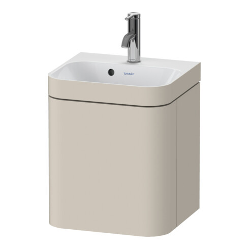 Duravit Meuble sous-lavabo Happy D.2 Plus 40x36cm, 1 porte, raccord gauche, avec HL, taupe mat