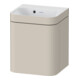 Duravit Meuble sous-lavabo Happy D.2 Plus 40x36cm, 1 tiroir, raccord à droite, sans siphon, taupe mat-1