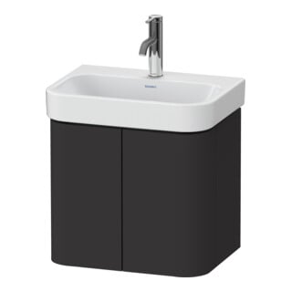 Duravit Meuble sous-lavabo Happy D.2 Plus 47,5x35x41,5 cm, 2 portes, graphite supermat