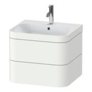 Duravit Meuble sous lavabo Happy D.2 Plus 57,5x49 cm, 1 porte, blanc mat, 2 tiroirs