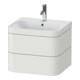 Duravit Meuble sous-lavabo Happy D.2 Plus 57,5x49 cm, 1 porte, Noir mat, 2 tiroirs-1
