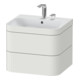 Duravit Meuble sous-lavabo Happy D.2 Plus 57,5x49 cm, 2 HL, Noir mat, 2 tiroirs-1