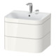 Duravit Meuble sous-lavabo Happy D.2 Plus 57,5x49 cm, 2 portes, blanc brillant, 2 tiroirs-1