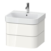 Duravit Meuble sous-lavabo Happy D.2 Plus 57,5x49 cm, blanc brillant, 2 tiroirs