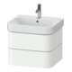 Duravit Meuble sous lavabo Happy D.2 Plus 57,5x49 cm, blanc mat soyeux, 2 tiroirs-1