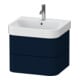 Duravit Meuble sous lavabo Happy D.2 Plus 57,5x49 cm, bleu mat, 2 tiroirs-1