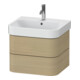 Duravit Meuble sous-lavabo Happy D.2 Plus 57,5x49 cm, chêne méditerranéen, 2 tiroirs-1