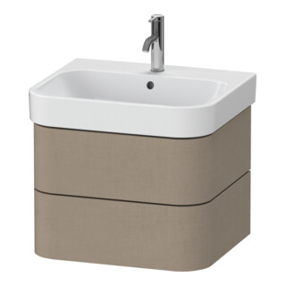 Duravit Meuble sous-lavabo Happy D.2 Plus 57,5x49 cm, lin, 2 tiroirs