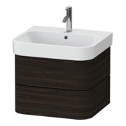 Duravit Meuble sous-lavabo Happy D.2 Plus 57,5x49 cm, noyer, 2 tiroirs-1