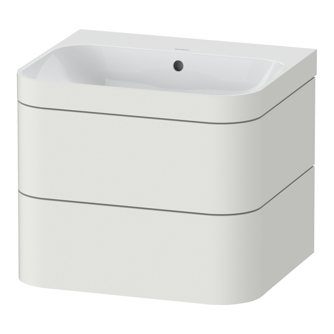 Duravit Meuble sous-lavabo Happy D.2 Plus 57,5x49 cm, sans trou, blanc mat, 2 tiroirs