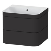 Duravit Meuble sous-lavabo Happy D.2 Plus 57,5x49 cm, sans trou, graphite mat, 2 tiroirs-1