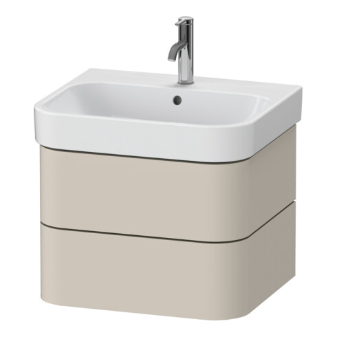 Duravit Meuble sous-lavabo Happy D.2 Plus 57,5x49 cm, Tau supermat, 2 tiroirs