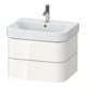 Duravit Meuble sous lavabo Happy D.2 Plus 62,5x49 cm, blanc brillant, 2 tiroirs-1