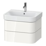 Duravit Meuble sous lavabo Happy D.2 Plus 62,5x49 cm, blanc brillant, 2 tiroirs