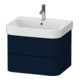 Duravit Meuble sous-lavabo Happy D.2 Plus 62,5x49 cm, bleu mat, 2 tiroirs-1