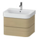 Duravit Meuble sous-lavabo Happy D.2 Plus 62,5x49 cm, chêne méditerranéen, 2 tiroirs-1