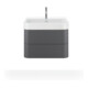 Duravit Meuble sous-lavabo Happy D.2 Plus 62,5x49 cm, graphite mat, 2 tiroirs-1