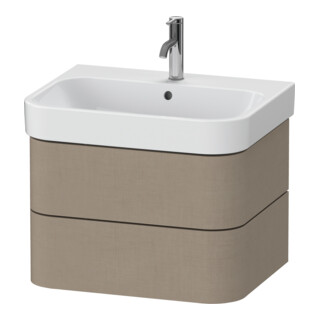 Duravit Meuble sous lavabo Happy D.2 Plus 62,5x49 cm, lin, 2 tiroirs