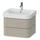 Duravit Meuble sous lavabo Happy D.2 Plus 62,5x49 cm, Tau mat soyeux, 2 tiroirs-1