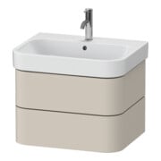 Duravit Meuble sous-lavabo Happy D.2 Plus 62,5x49 cm, Tau supermat, 2 tiroirs-1