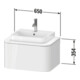 Duravit Meuble sous-lavabo Happy D.2 Plus 65x48 cm, 1 tiroir, blanc satinée