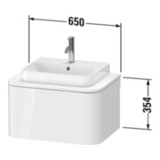Duravit Meuble sous-lavabo Happy D.2 Plus 65x48 cm, 1 tiroir, blanc super mat-4