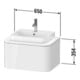 Duravit Meuble sous lavabo Happy D.2 Plus 65x48 cm, 1 tiroir, chêne nord s-mat