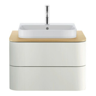 Duravit Meuble sous-lavabo Happy D.2 Plus 65x48 cm, 2 tiroirs, blanc mat satiné