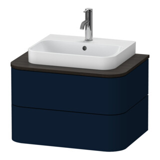 Duravit Meuble sous-lavabo Happy D.2 Plus 65x48 cm, 2 tiroirs, bleu mat s-matt