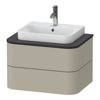 Duravit Meuble sous lavabo Happy D.2 Plus 65x48 cm, 2 tiroirs, taupe mat