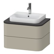 Duravit Meuble sous lavabo Happy D.2 Plus 65x48 cm, 2 tiroirs, taupe mat