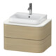 Duravit Meuble sous lavabo Happy D.2 Plus 65x48 cm, chêne méditerranéen, 2 tiroirs, f Kons-1