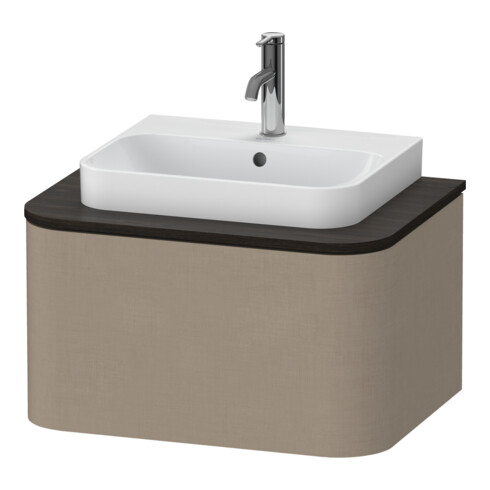 Duravit Meuble sous-lavabo Happy D.2 Plus 65x48 cm, pour console, 1 tiroir, lin