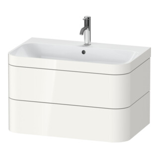 Duravit Meuble sous-lavabo Happy D.2 Plus 77,5x49 cm, 1 HL, blanc brillant, 2 tiroirs
