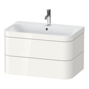 Duravit Meuble sous-lavabo Happy D.2 Plus 77,5x49 cm, 1 HL, blanc brillant, 2 tiroirs