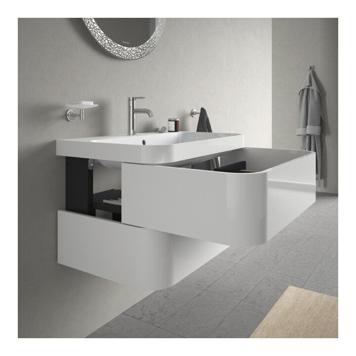 Duravit Meuble sous-lavabo Happy D.2 Plus 77,5x49 cm, 1 HL, blanc brillant, 2 tiroirs