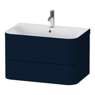 Duravit Meuble sous-lavabo Happy D.2 Plus 77,5x49 cm, 1 HL, bleu mat, 2 tiroirs