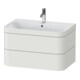 Duravit Meuble sous-lavabo Happy D.2 Plus 77,5x49 cm, 1 porte, Noir mat, 2 tiroirs-1