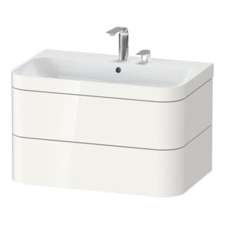 Duravit Meuble sous lavabo Happy D.2 Plus 77,5x49 cm, 2 HL, blanc brillant, 2 tiroirs