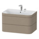 Duravit Meuble sous-lavabo Happy D.2 Plus 77,5x49 cm, 2 poignées, lin, 2 tiroirs